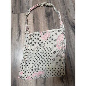 Free People Polka Dot & Floral Print Cotton Crossbody Bag